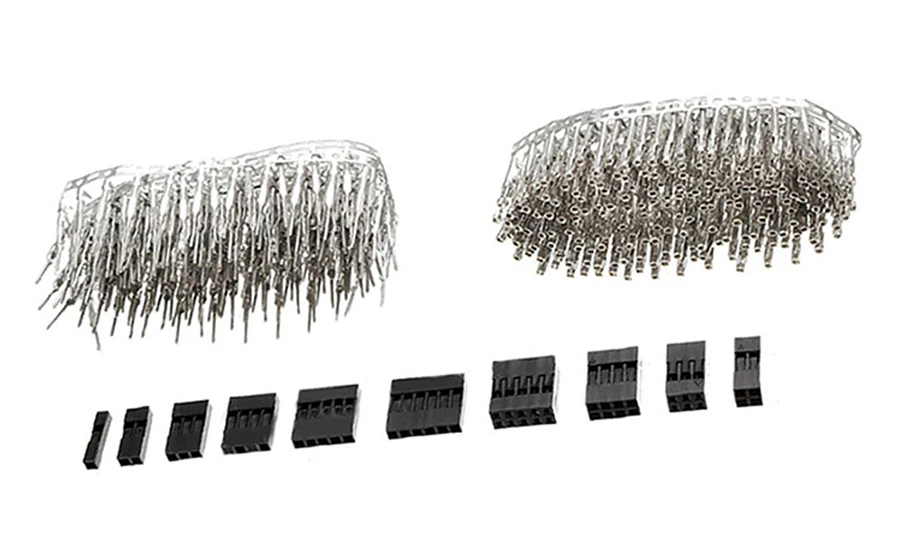 Imagem -03 - Dupont Cabo Jumper Fio e Pin Header Housing Kit Masculino Crimp Pins 2.54 mm 620 Pcs