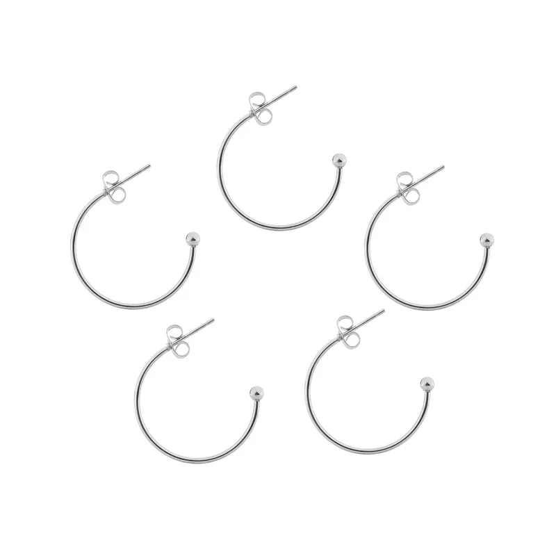 10Pcs Stainless Steel Big Circle Hoop For Women Hot Sale Earrings Gold Color Round Ear Hoop Earrings Engagement Jewelry
