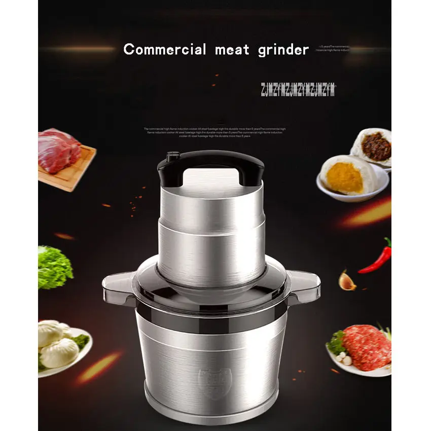 

Automatic Large Capacity 6L Commercial Home Electric Meat Grinder Machine Stainless Steel Meat Slicer 220V 1200W LG-SY6A