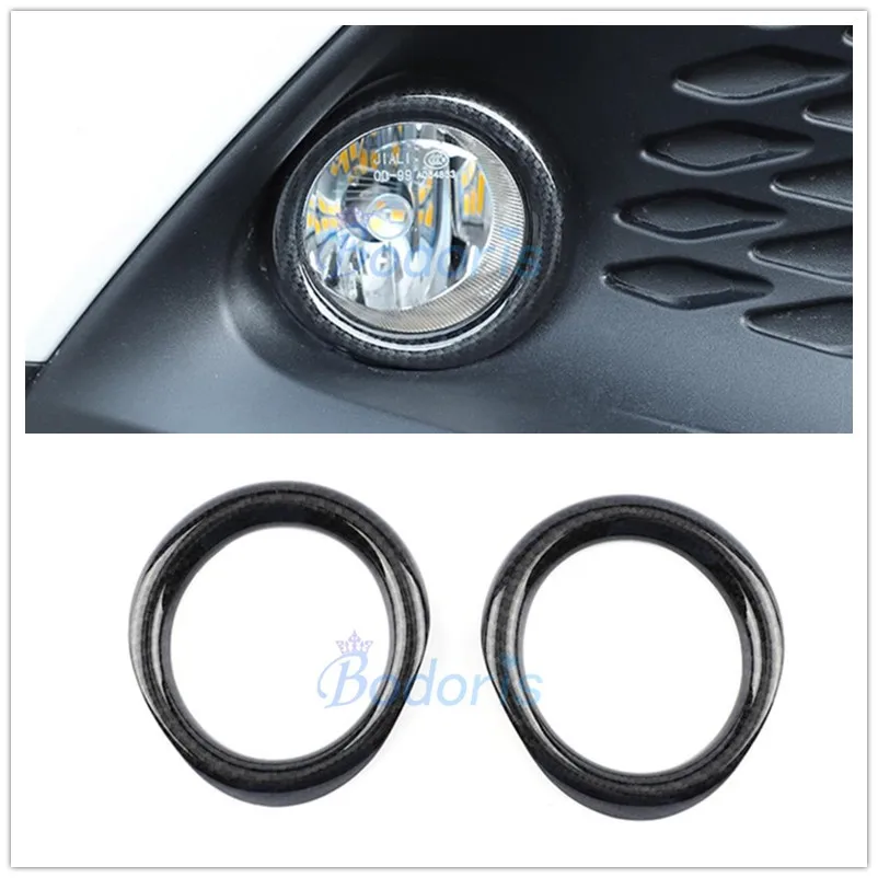 

For Toyota C-HR CHR C HR 2016-2018 Carbon Fiber Color Front Grille Fog Lamp Cover Light Overlay Trim Car Styling Accessories
