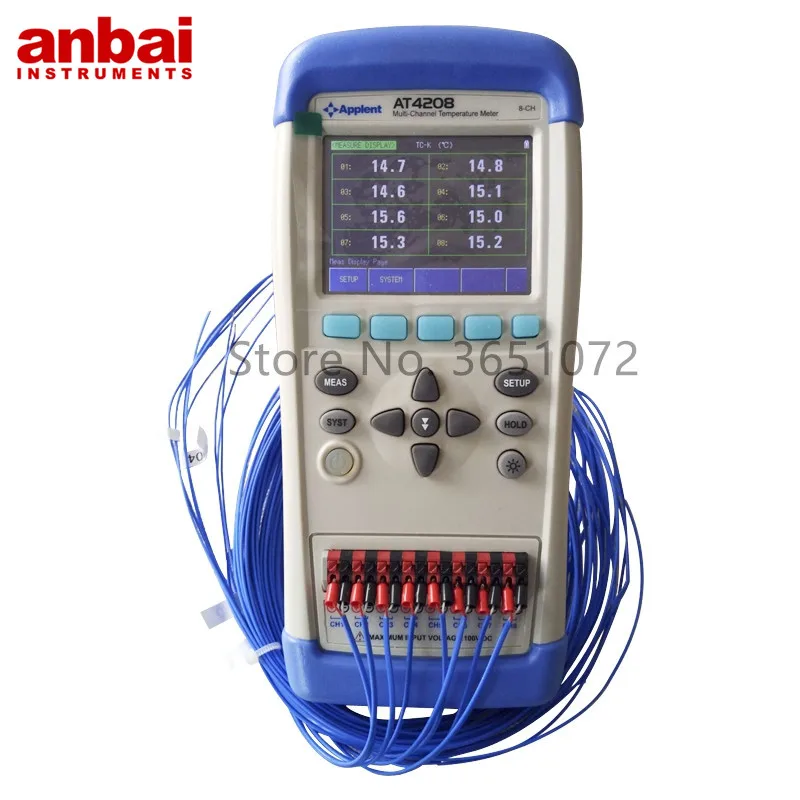 AT4208 Temperature Data Logger Display 8 Channels