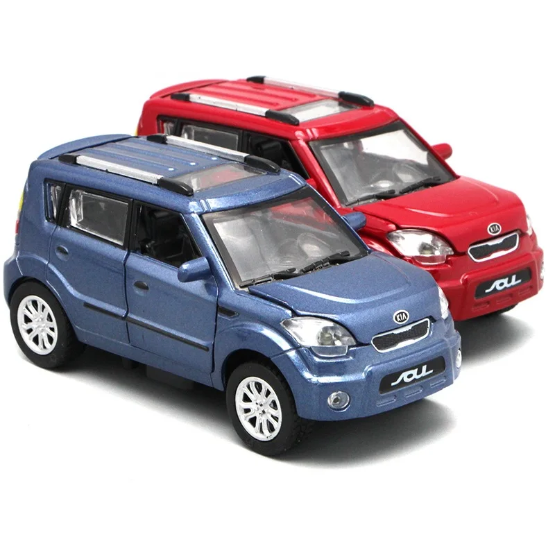 1:32 KIA Soul High Simulation Alloy Car Model Sound and Light Pull Back Toy Car Model Collection Birthday Gift