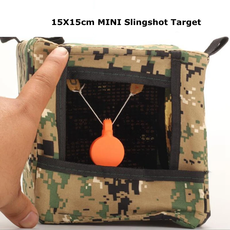 15x15cm MINI Sling Aufnahmen Faltbare Ziel Box Taktische Schießen Ammo Fall Schleudern Schalldämpfer für Jagd Schießen Traning