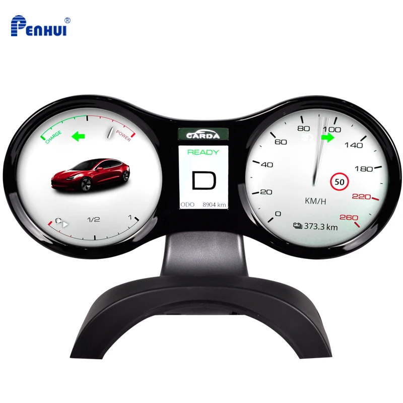 Modifica del cruscotto multimediale dello strumento a grappolo LCD HUD per auto per Tesla Model Y/ Model 3 pannello multimediale