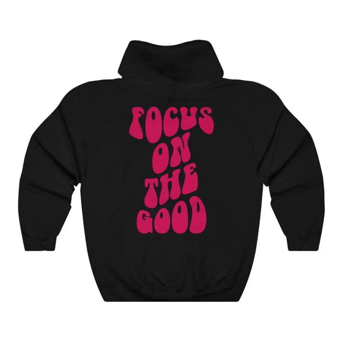 Sugarbaby Focus on the Good-Sudadera con capucha gráfica divertida, Sudadera con capucha estética de moda de manga larga, suéter de algodón para primavera, traje para mujer