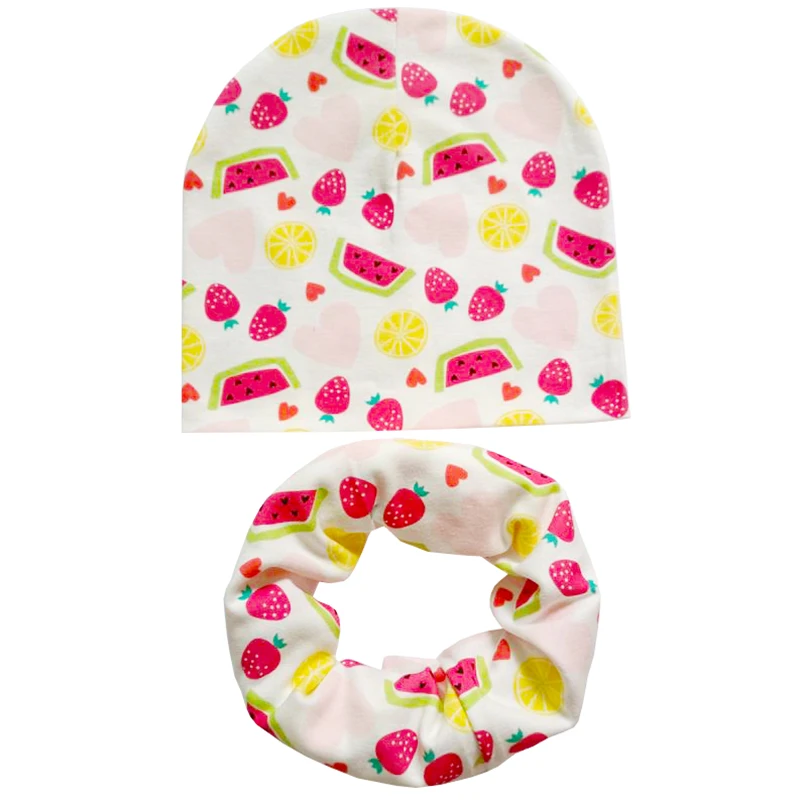 New Winter Children Scarf Hat Sets Cartoon Dinosaur Baby Head Cover Spring Warm Neck Collar Kids Beanies Set Cotton Children Hat