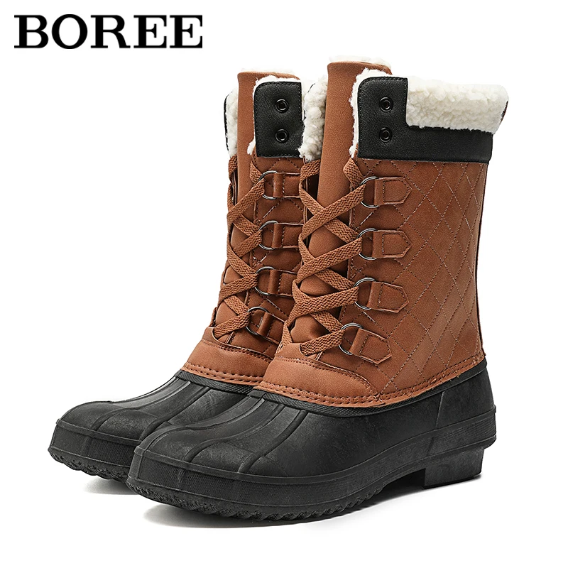 New Women Boots High Quality Waterproof Snow Boots Plush Warm Cotton Shoes Ankle Mid-Calf Boots Women Winter Shoes Botas Mujer