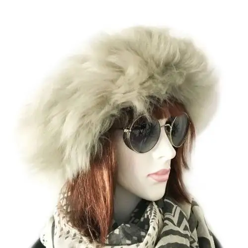 Anatole Handmade 100 Wool Gray Furry Women Real Leather Börk Hat Genuine leather Real fur 100 wool different color options