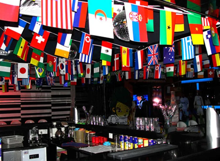 world bunting flag 14*21cm 20*30cm 100 200PCS Football Soccer National Flag world country flags Bunting small world flags
