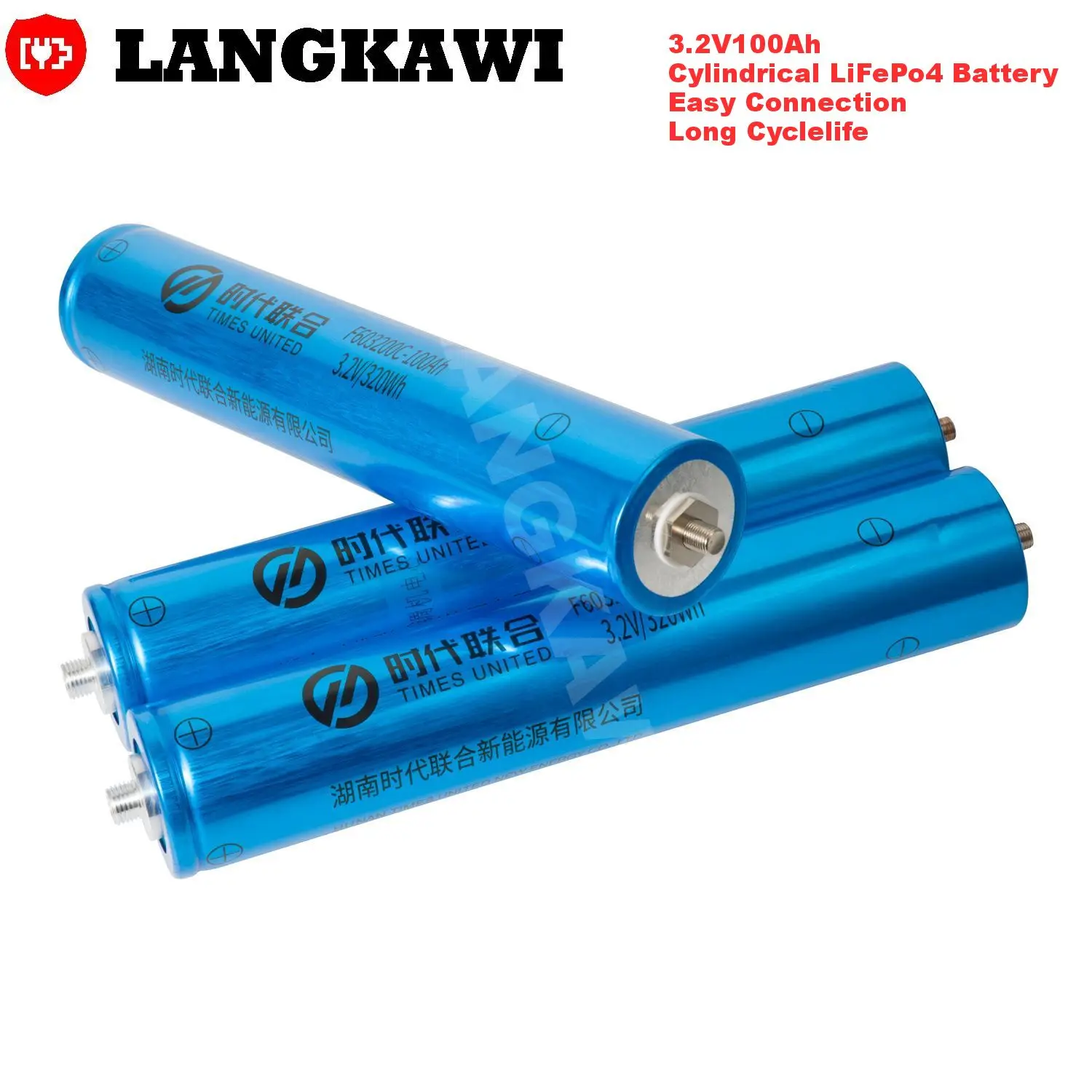 3.2V 100Ah rechargeable lithium battery lifepo4 cylindrical battery cell for RV EV energy storage solar system DIY battery pack