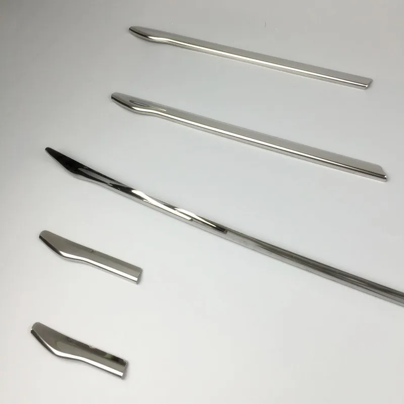 11pcs Stainless Steel Car Front Grill Grille Decorative Cover Trim Strips For Audi A4 B8 2013-2016 Car Styling Decals