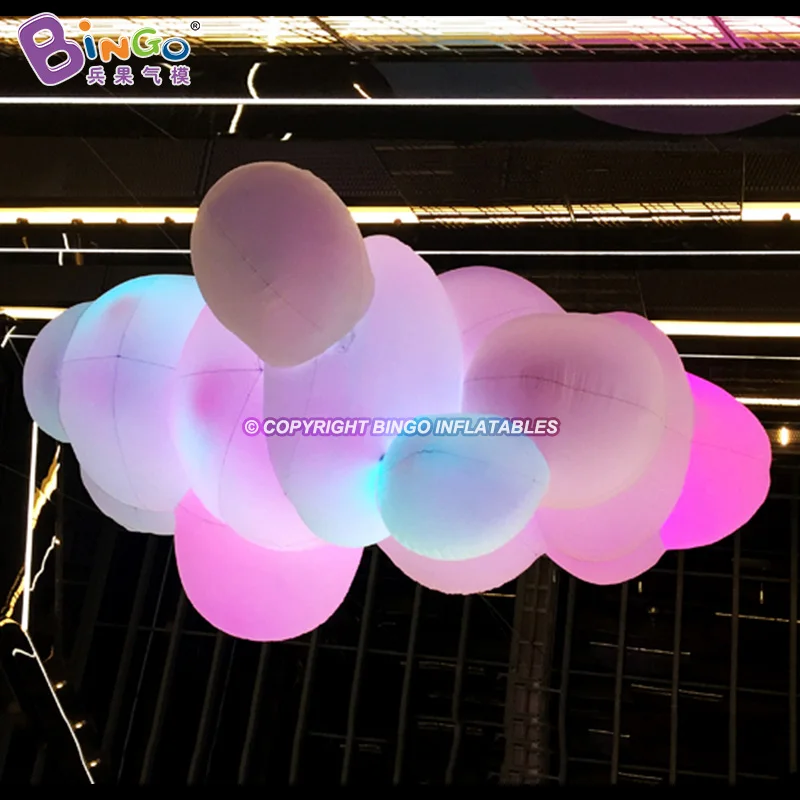 

Exquisite 5 Meters Inflatable Clouds Model With LED Lights For Shopping Mall Decoration - BG-M0130-2X