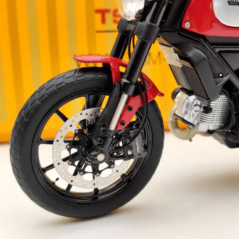 TSM 1:12 For D~cati Scrambler Icon 803CC 2015 Rosso TSMMC004 Red Motorcycle Diecast Models