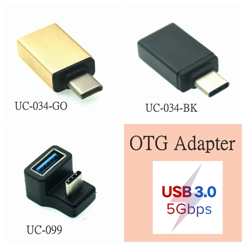 Kąt 90 stopni USB C type-c Mini OTG kabel Micro Adapter USB OTG Micro USB 2.0 na konwerter USB na komputer Tablet z androidem PC