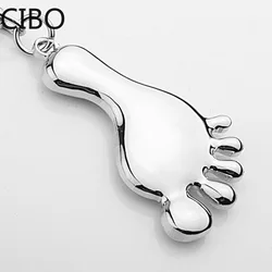 2019 New 30mm Ring Creative Gift Keychain Big Foot Keyring ,52x39x5mm Foot Pendant