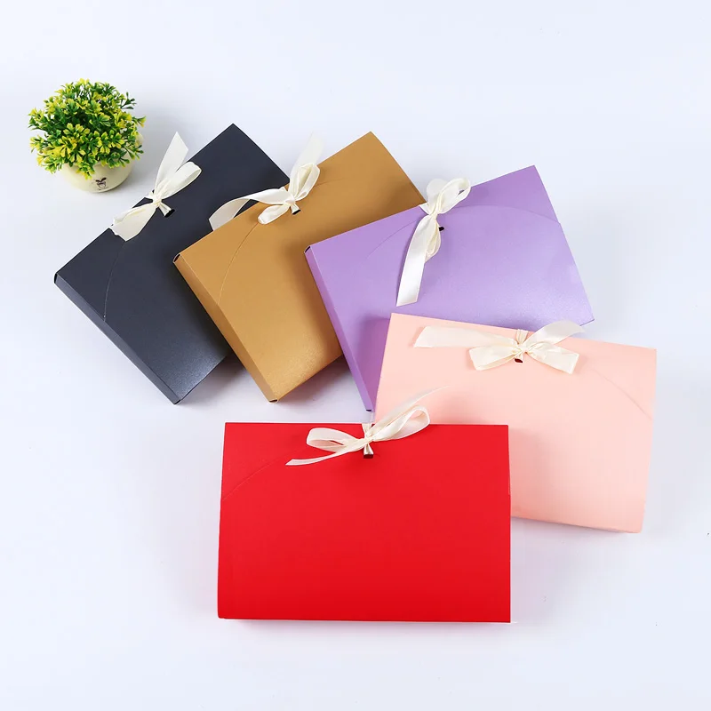 

100/300Pcs Wedding Favors and Gifts Box Colorful Paper Gift Bag with Silk Ribbon for Wedding Decorations Event Party Supplies