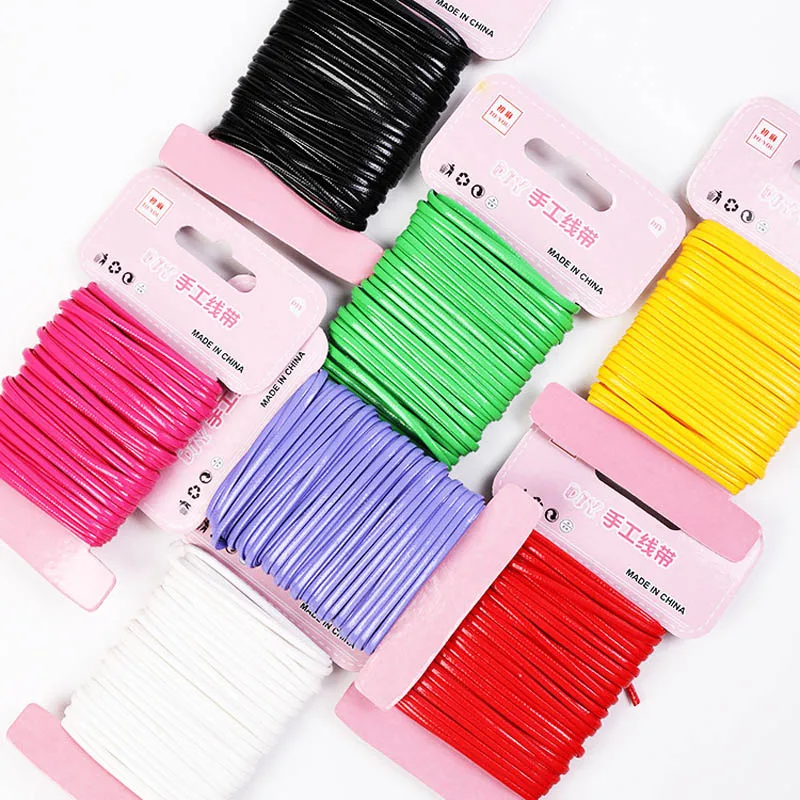 10yard 2 mm color leather rope hand rope braided wire DIY Wedding Birthday Wedding Decoration Rattan Gift Bouquet Packaging Rope