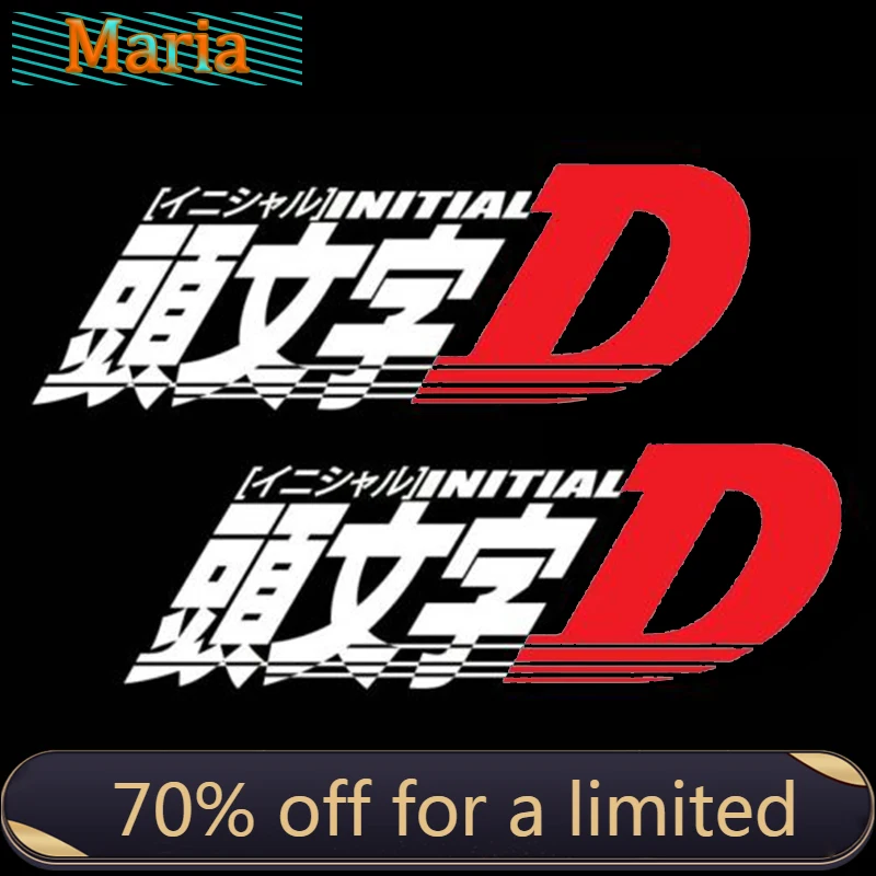 

Japan 2Pc Reflective Head Text D Drift Racing Sticker Shape Bumper Window Cover Scratch Decal JDM A4 Q3 Auto Decoration