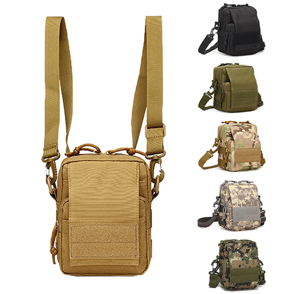 Militar tático multi-função saco da cintura caça molle bolsa de ombro do exército camuflagem ferramenta fanny grande boné