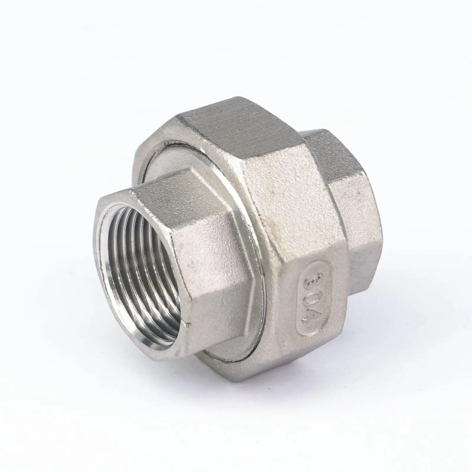 3/4" BSP Female Thread 304 Stainless Socket Union Set Pipe Fitting Connector 1.6 Mpa