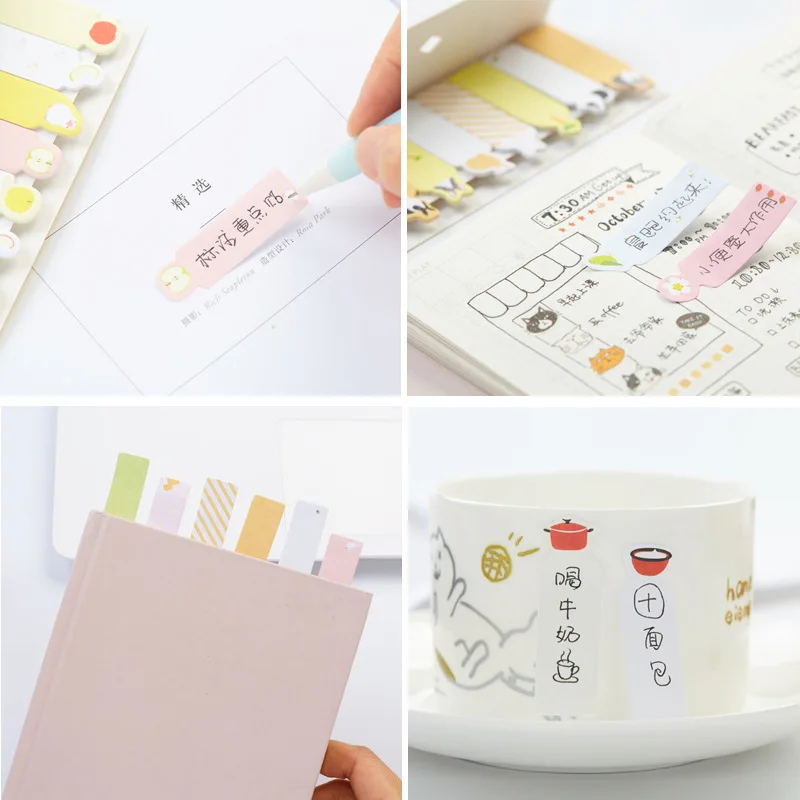 1pcs Cartoon Sticky Note Cute Animal Stick Marker Memo Pad Diary Stickers Index Bookmark Office School Supplies A6754