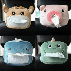 Boîte à mouchoirs en peluche de voiture, mignon, porte-serviette universel, Auto, maison, chambre, étui en papier, support de décoration d'animal