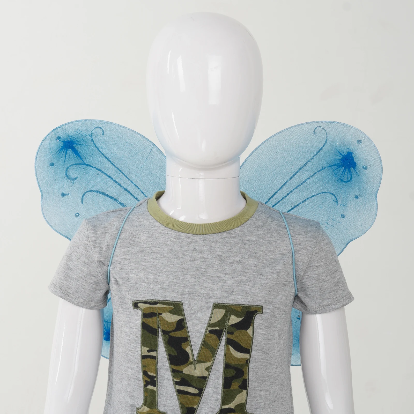 Fairy Princess Elf ปีกผีเสื้อสำหรับเด็กคริสต์มาสเด็กสาวฮาโลวีนคอสเพลย์ปาร์ตี้เครื่องแต่งกายการถ่ายภาพอุปกรณ์เสริม