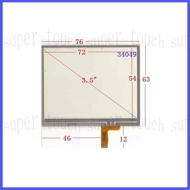 

ZhiYuSun AA177B 77*64mm compatible 6inch 4 lins Touch Screen For GPS CAR sensor glass