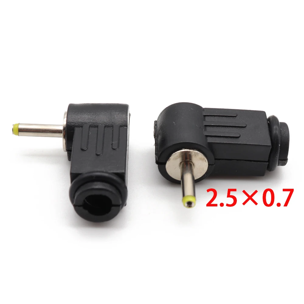 5Pcs/lot 90 Degree 2.5*0.7mm DC Power Male Plug Jack Adapter 2.5MM * 0.7MM DC male Plug Connector 2.5x0.7mm