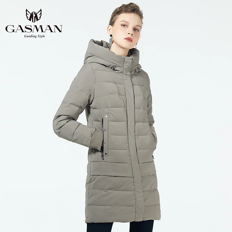 GASMAN 2022 Long Coat Jacket Down Winter Coat Women Hooded Warm Parka Coat High Quality Female New Winter Windproof Jacket 1820