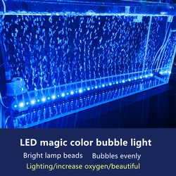 MEMEOKON-luces LED de tapa para piscina de peces, lámpara subacuática para acuario, bomba de aire, decorativa para natación