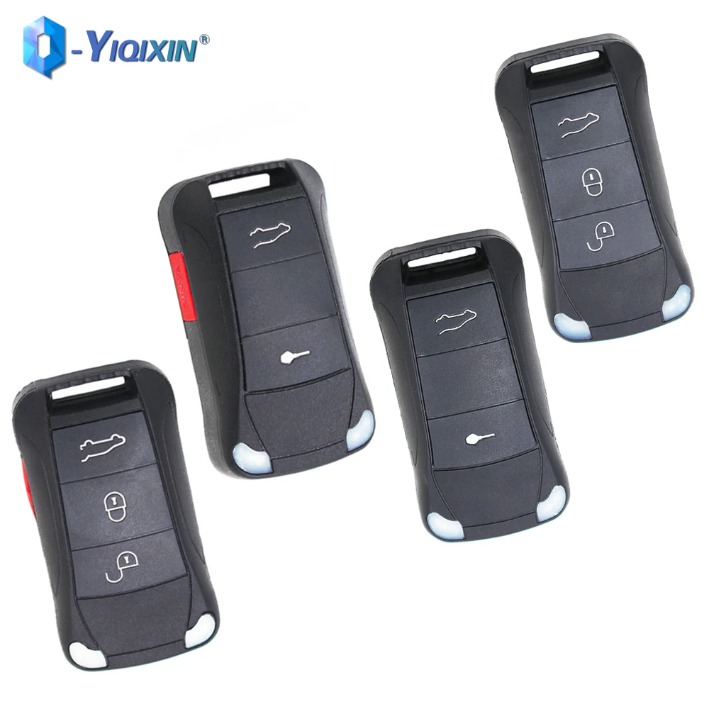 YIQIXIN Flip Remote Car Key Shell Case Fob For Porsche Cayenne 2003-2011 2003+ Uncut HU66 Blade Auto Cover Replaceme Accessories