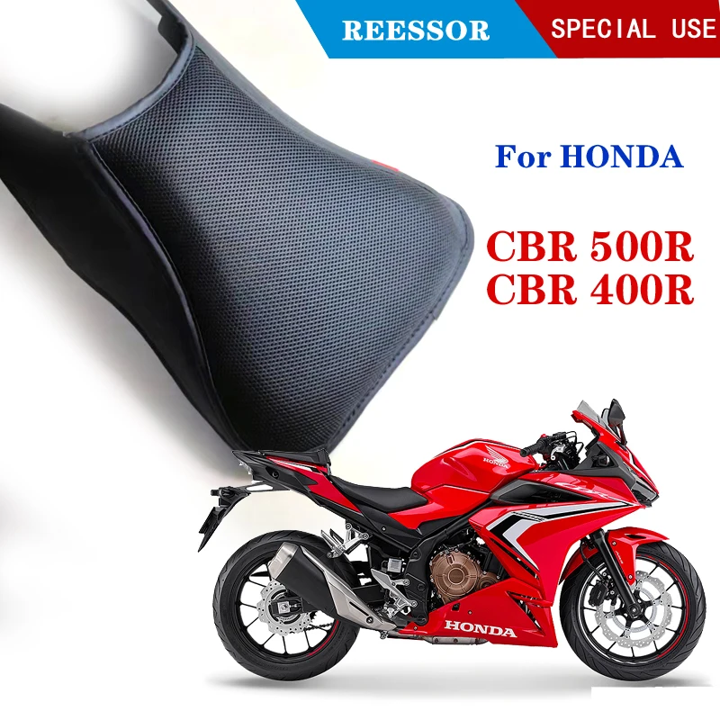 

For Honda CBR500R CBR400R Motorcycle Cushion 4.5CM Comfortable Sponge Cushions Breathable Mesh Long Trip Riding Seat Cover