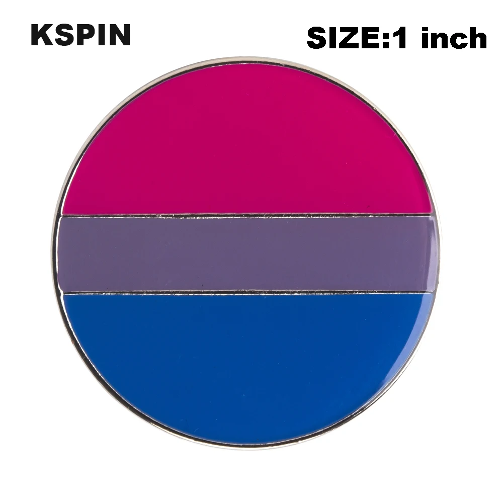 Bisexual Pride Rainbow Gay Pride Lapel Pin Badges for Clothes in