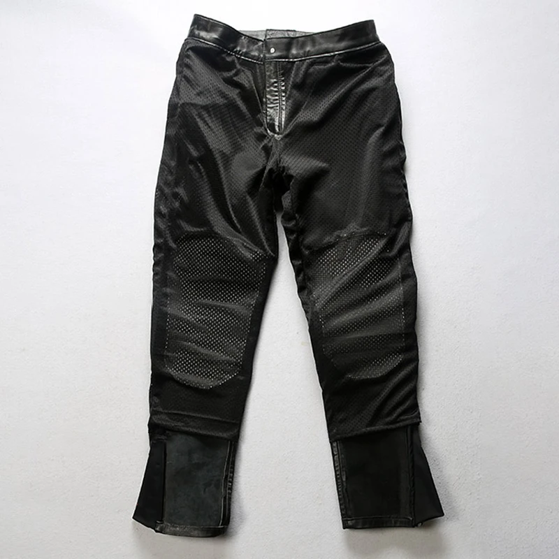 100% echtes Leder Hose für Männer 2021 echte natürliche Rindsleder Motor Punk Hose männlich Motorrad Biker Pantalon plus Größe S-4XL