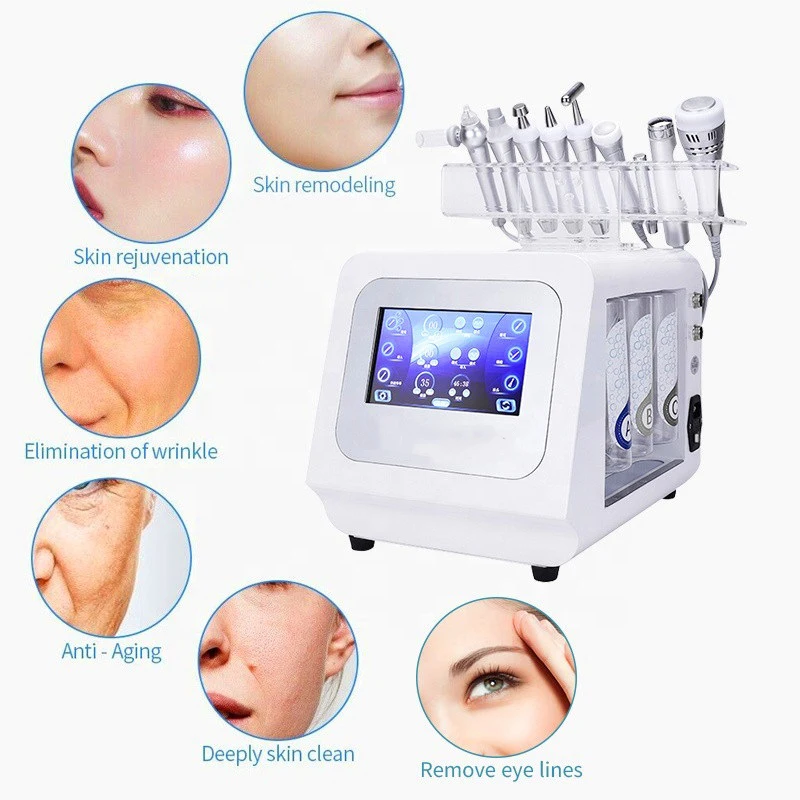 9D Korean Oxygen Hydrogen Small Bubble Machine Facial Beauty Device Cleansing Pigment Black Head Removal Skin Rejuvenation