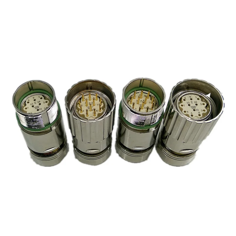 Conector Reto do Cotovelo 12 Pinos Plugue do Núcleo Codificador do Servo Motor Codificador M23 M623