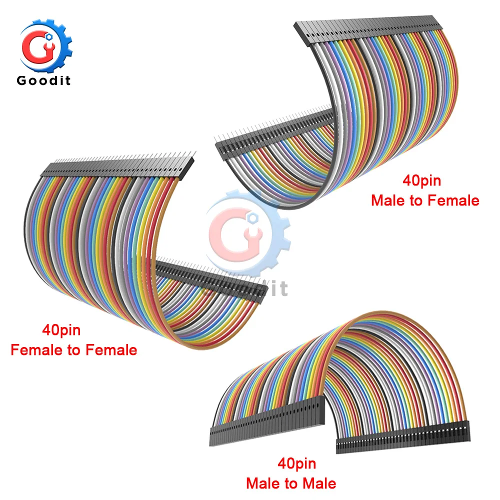 40PIN 10CM 20CM 30CM Dupont Line Male to Male + Female to Male and Female to Female Jumper Dupont Wire Cable For PCB DIY KIT