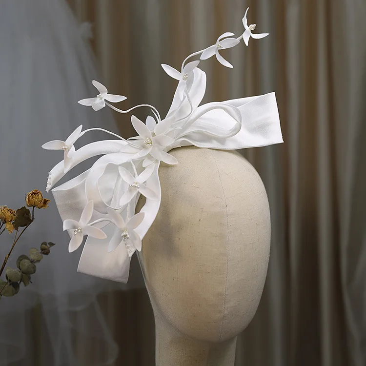 

Satin Bow Bridal Wedding Headdress Travel Shooting Location Styling Accessories