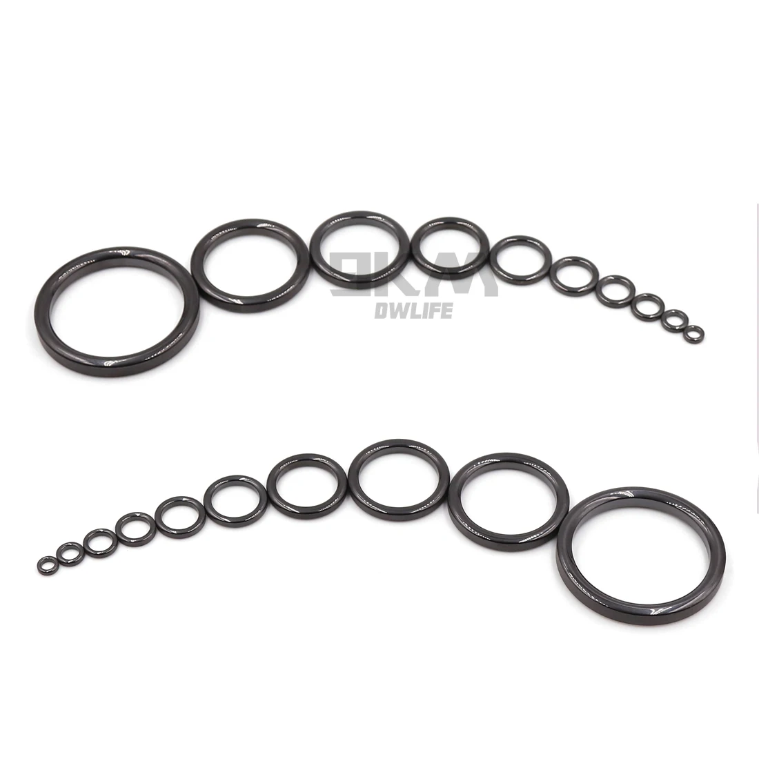 Angelrutenführungsring, 10 Stück ~ 100 Stück, verschleißfester Keramik-Führungsring, Stangenreparatur-Ersatzset, Alconit-Ring, Schwarz, 6 mm ~ 47,3 mm – Detail 12