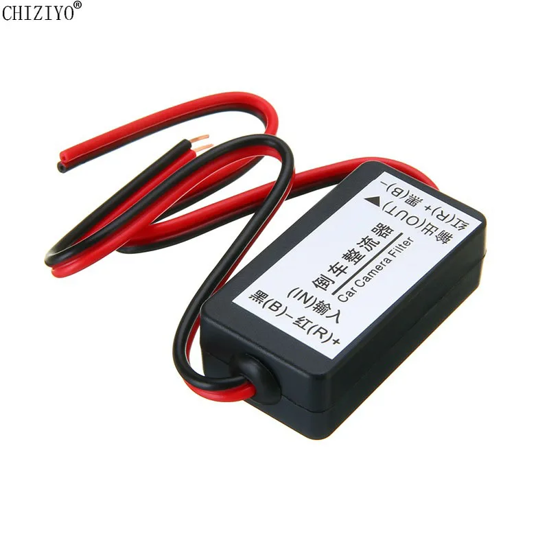 12V DC Car Backup Camera Filter with Power Relay Capacitor Interference Elimination Rectifier for Rear View Camera Stable Signal