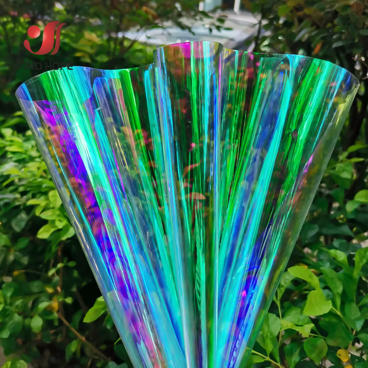 Laser Iridescent Holographic Film Transparent PVC Fabric Rainbow Shiny Vinyl Clips Handbag Shoes Material Bows DIY Craft Bags