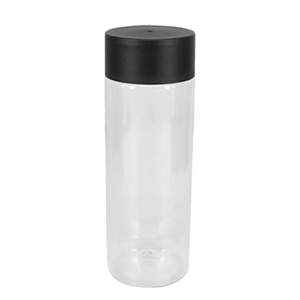 300ML Plastic Empty Juice Bottles With Black Lids Reusable Transparent Smoothie Water Bottle Coarse Cereals Storage Container