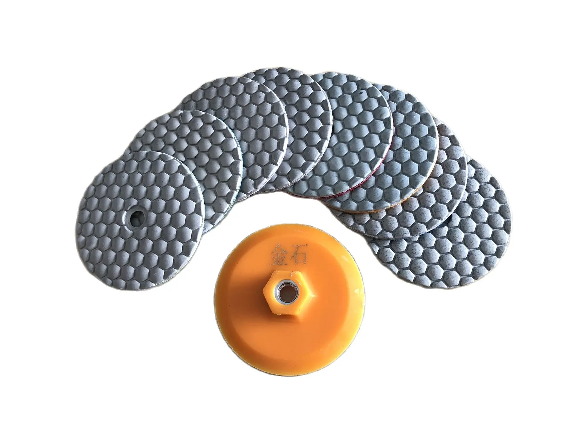 

8 Pieces 3 Inch Abrasive Diamond Dry Polishing Pad For Grinding And Cleaning Granite Stone Concrete Ceramic Marble Sanding Disc