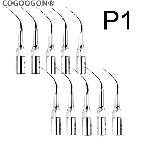 10 piezas P1 escalador ultrasónico Dental puntas de escalado pieza de mano compatible con EMS pájaro carpintero UDS