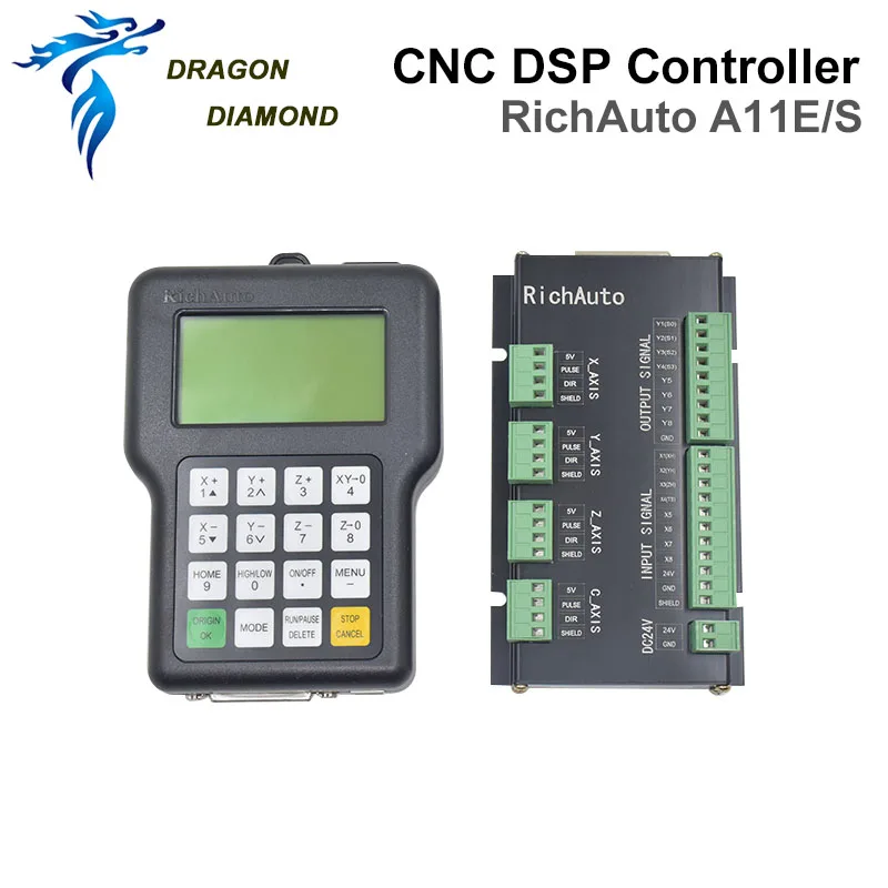 DSP RichAuto A11E/C CNC Controller 3 Axis USB Controller Remote for CNC Router Control System