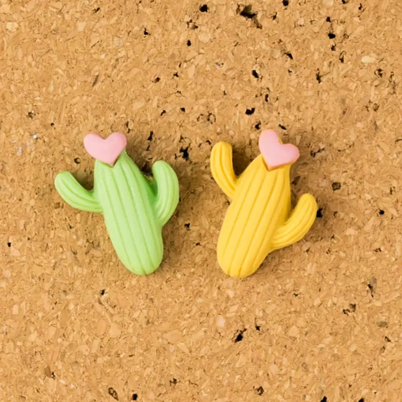 10 pçs o cactus empurrar pinos polegar thumbtack placa pinos desenho foto parede studs material da escola de escritório