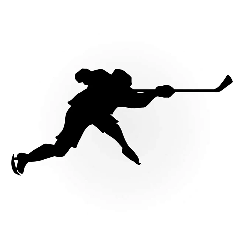 41260 # Die-Cut Vinyl Decal Hockey Player Kick Car Sticker Waterproof Auto Decors on Car Body Bumper Rear Window