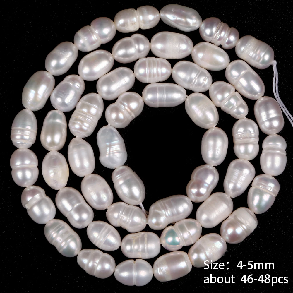 NONE Natural Freshwater Baroque Pearl Loose White 7-8mm 7