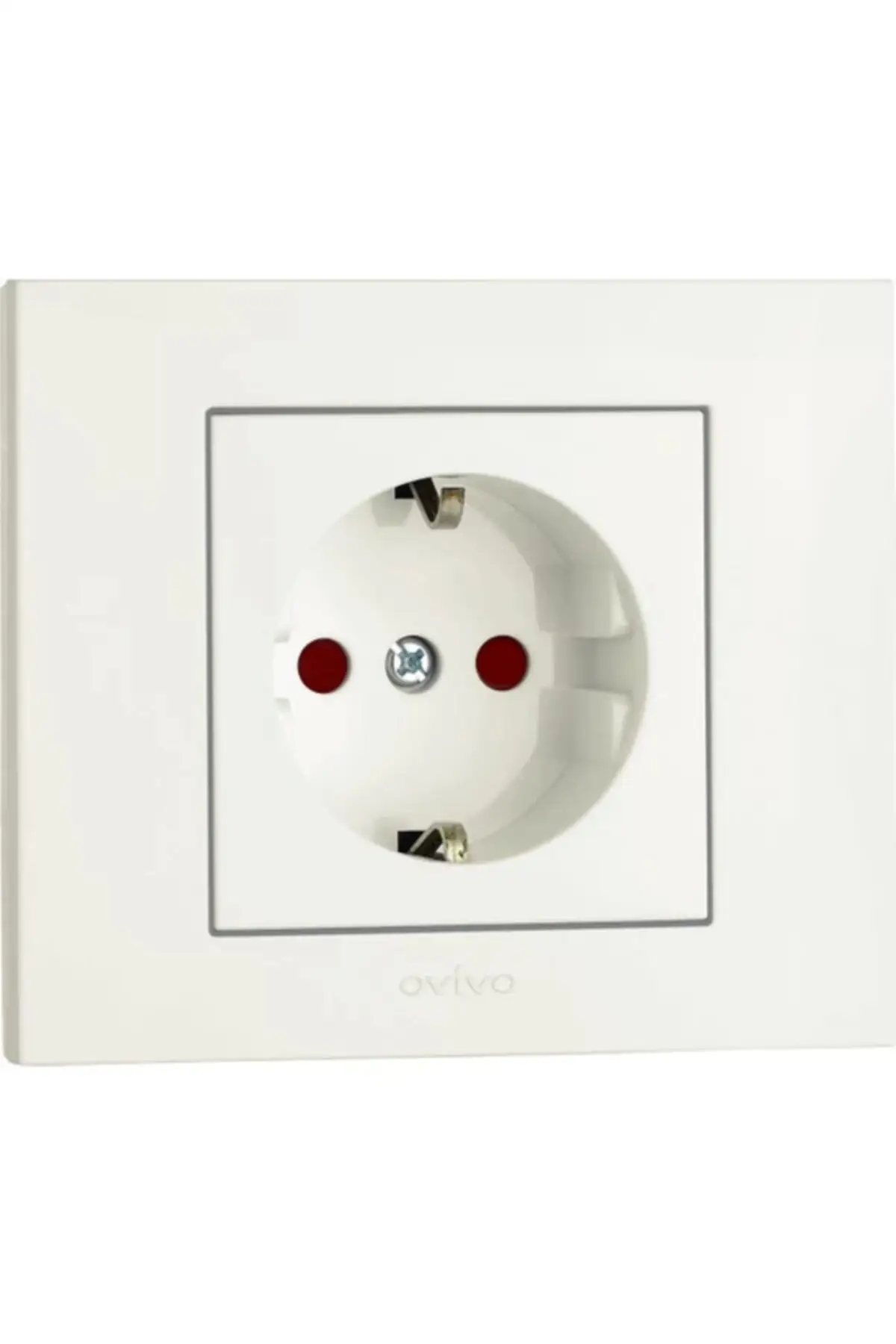 White Child-Proof Grounded Outlet